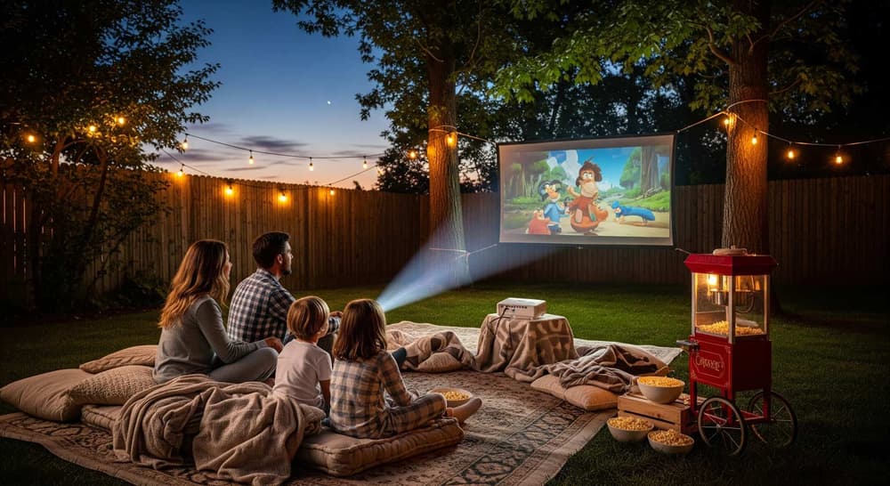 Outdoor Screen & Movie Projector